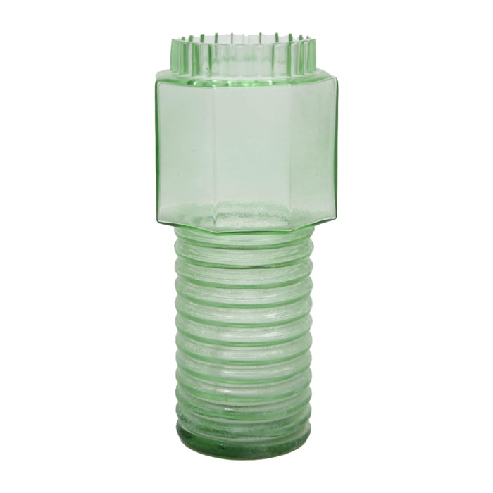 Vaso Multiforme H.41 Cm - Pezzi 1 - 17,5X41X17,5cm - Colore: Verde - Bianchi Dino - Vasi E Cont. Vetro, Alzate