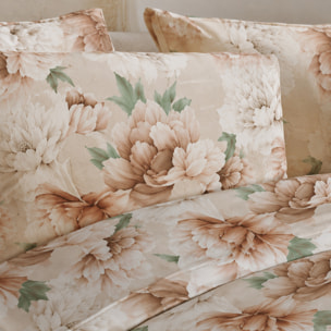 COTONISSIMI Completo Letto Peonys in 100% puro cotone_Matrimoniale