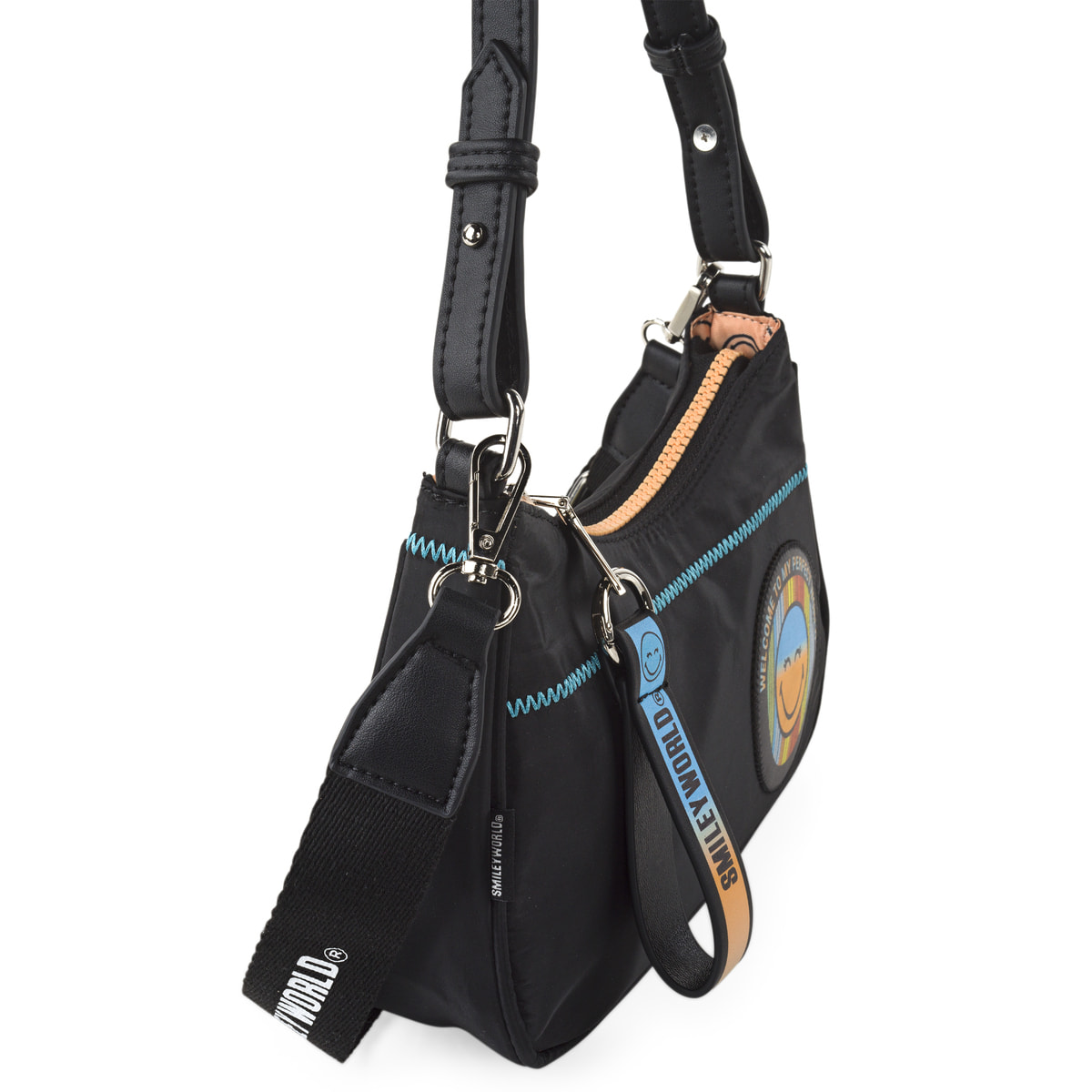 Bolso Bandolera Mujer Sint/Pu Smiley World Smiley Negro