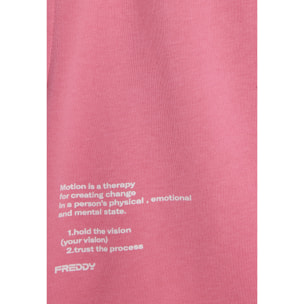 Pantaloncini donna in french terry con lettering stampa in tono