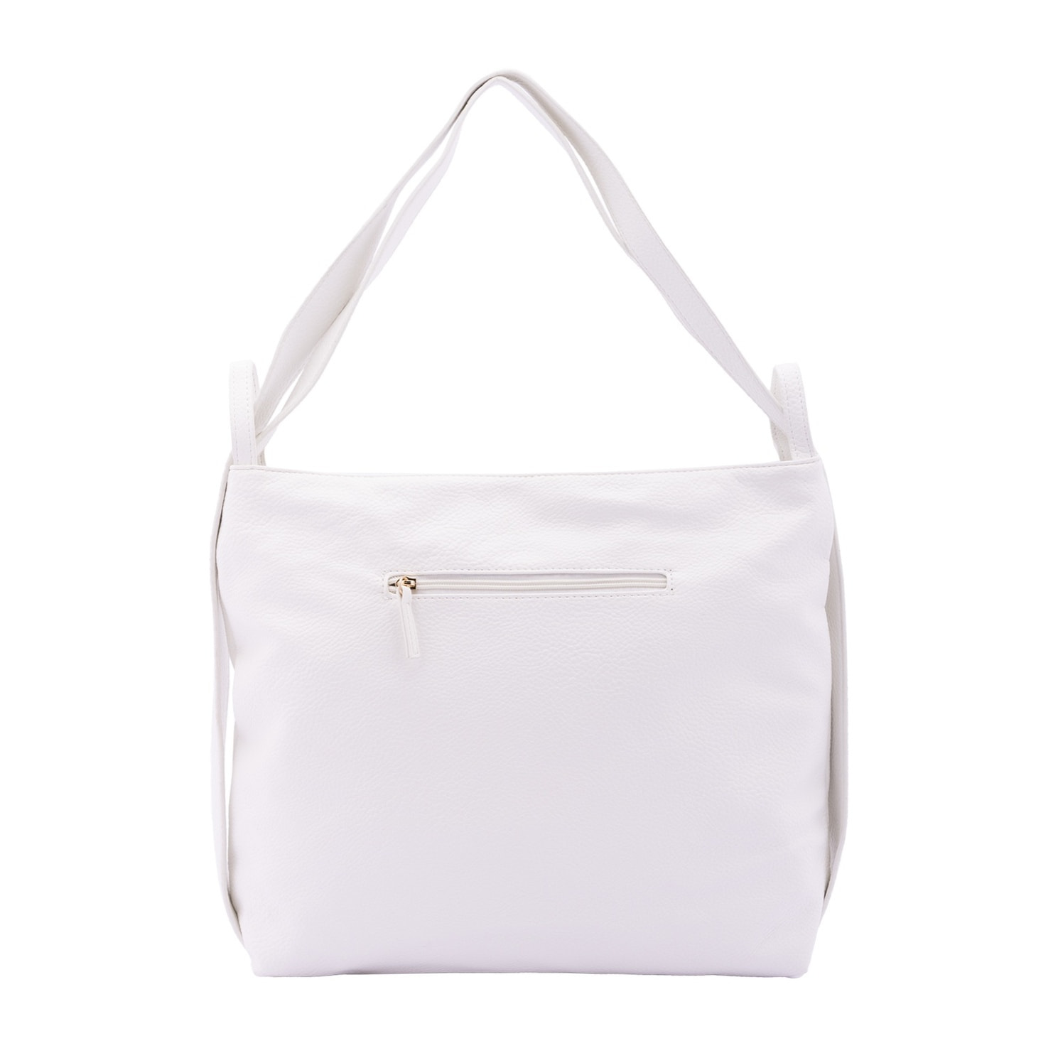 Borsa a spalla da donna - Modello False - Ecopelle e poliestere - 40.0 x 33.0 x 11.0 cm