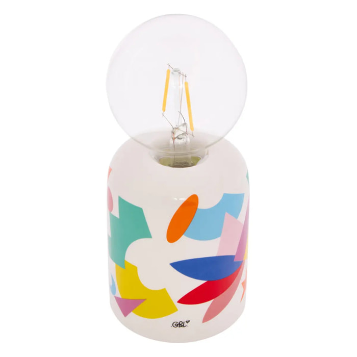 Lampe LED G&L ronde H.19,5cm