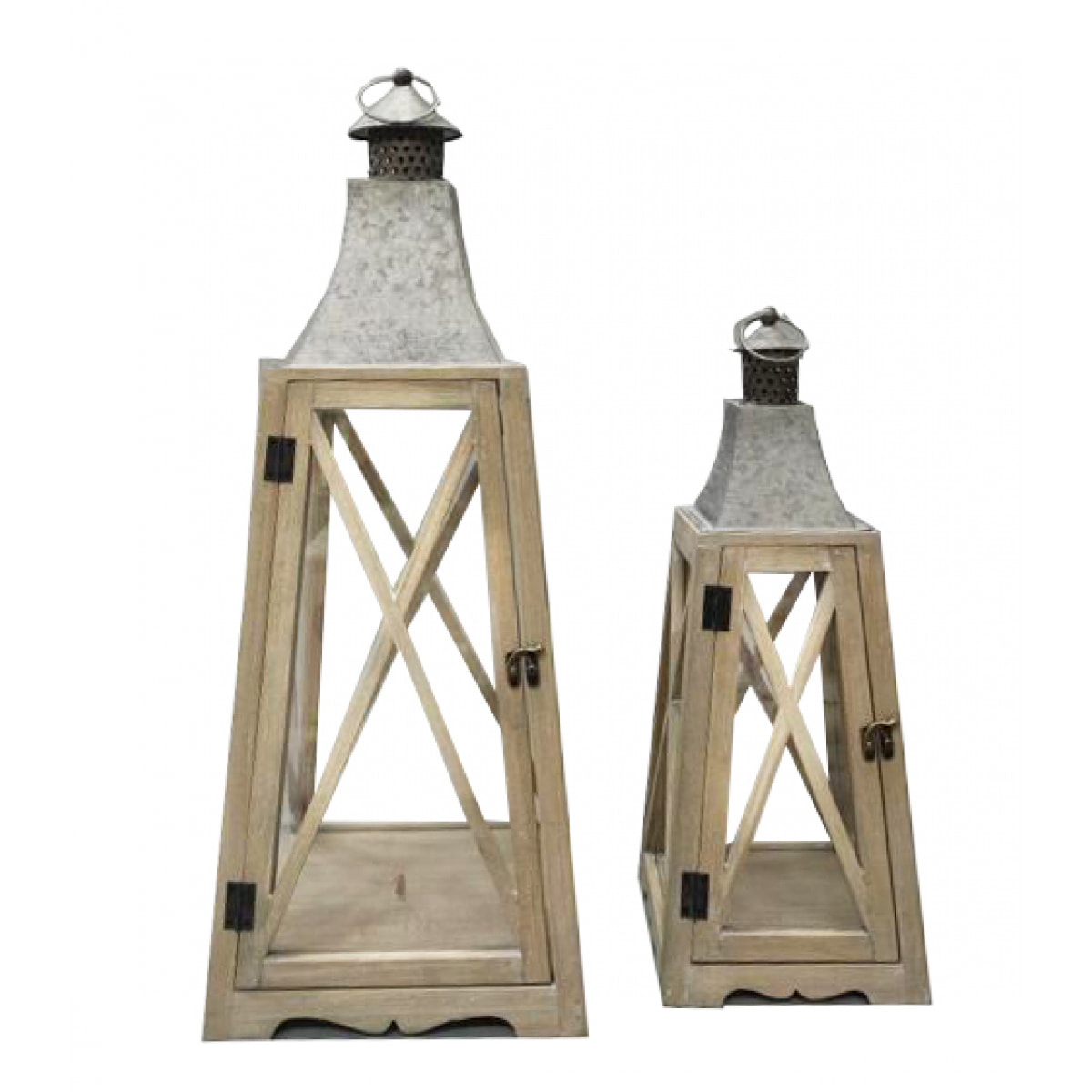 Lanterne Legno - Pezzi 1 - 28xH75x28cm - Bianchi Dino SpA