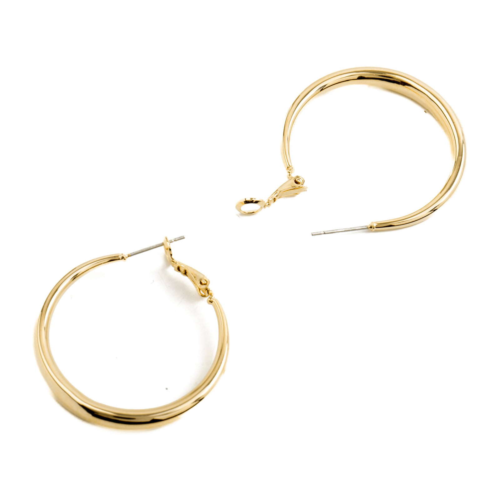 Pendientes de 34mm de diámetro acabado oro amarillo de 18k