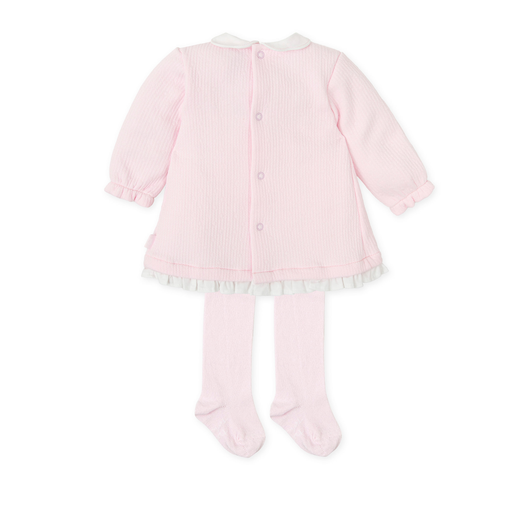 Vestido con leotardos . - Rosa