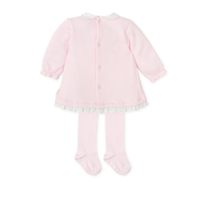 Vestido con leotardos . - Rosa