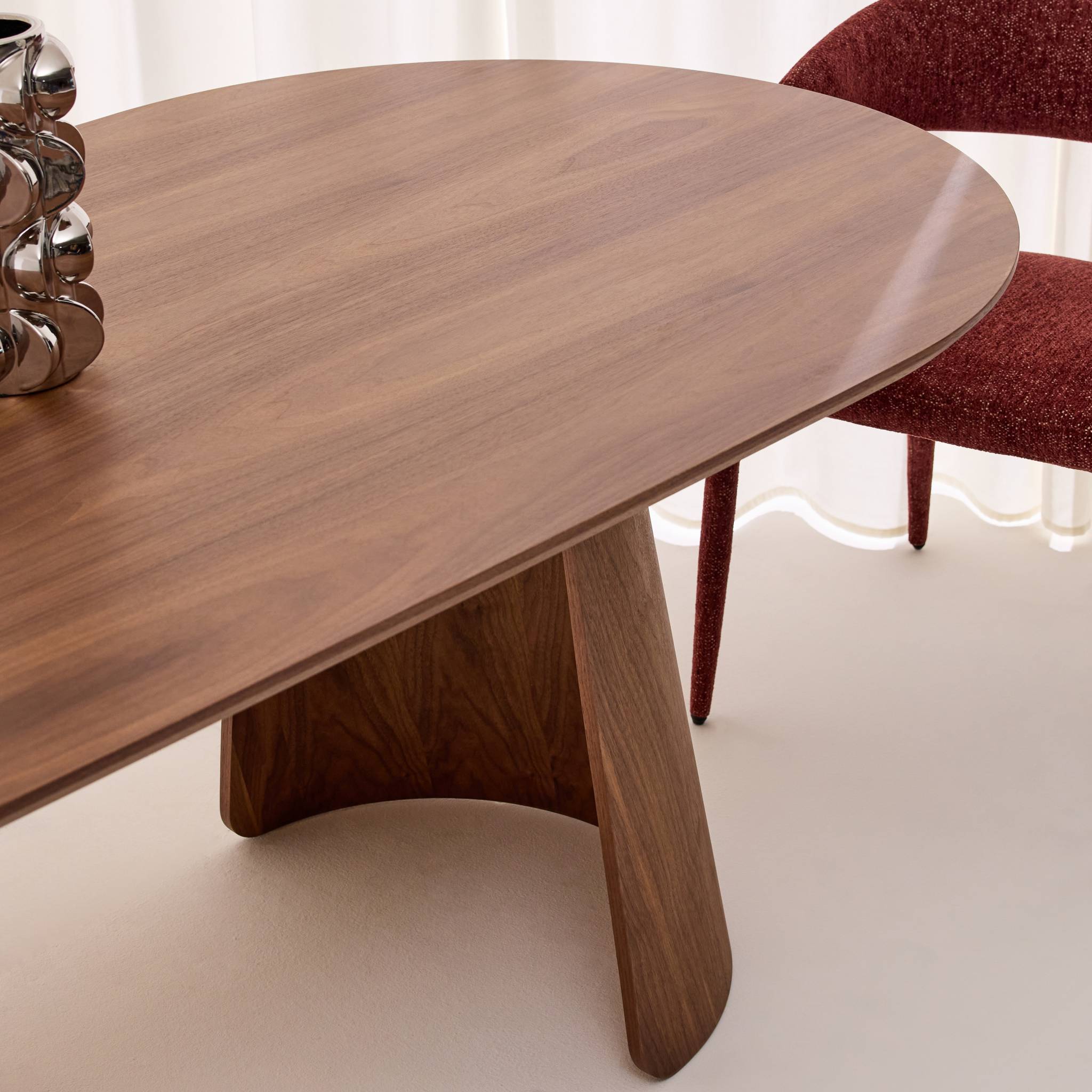 Table à manger oblongue décor bois 8 places MATHILDE