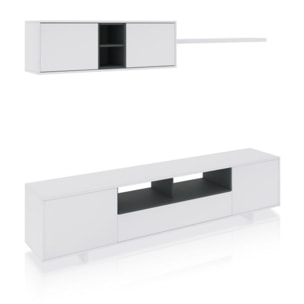 Salón Kenzo Blanco Brillo - Gris Antracita