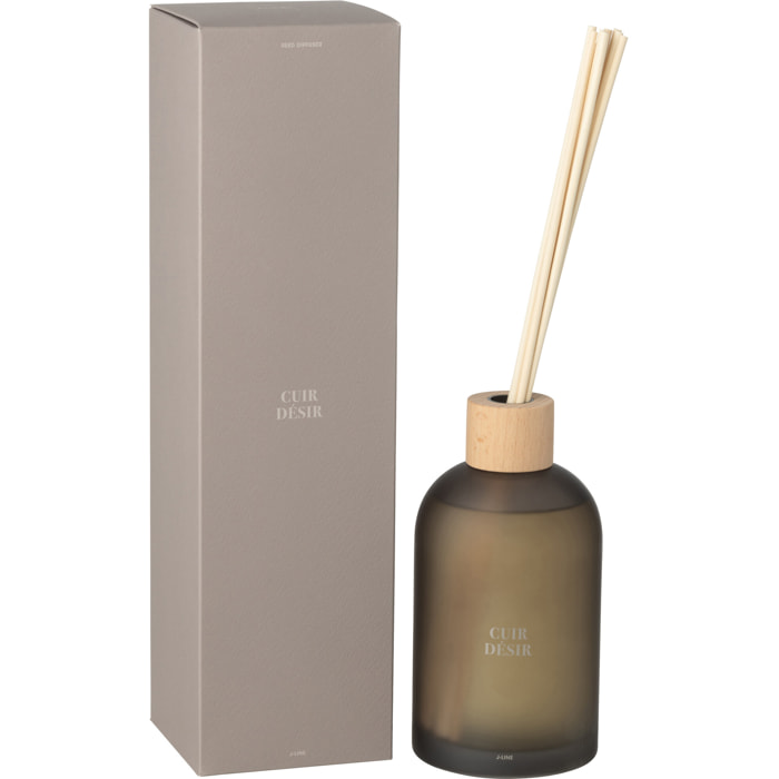 J-Line bâtonnets parfumés Accords Essentiels - Cuir Désir - brun - 550 ml