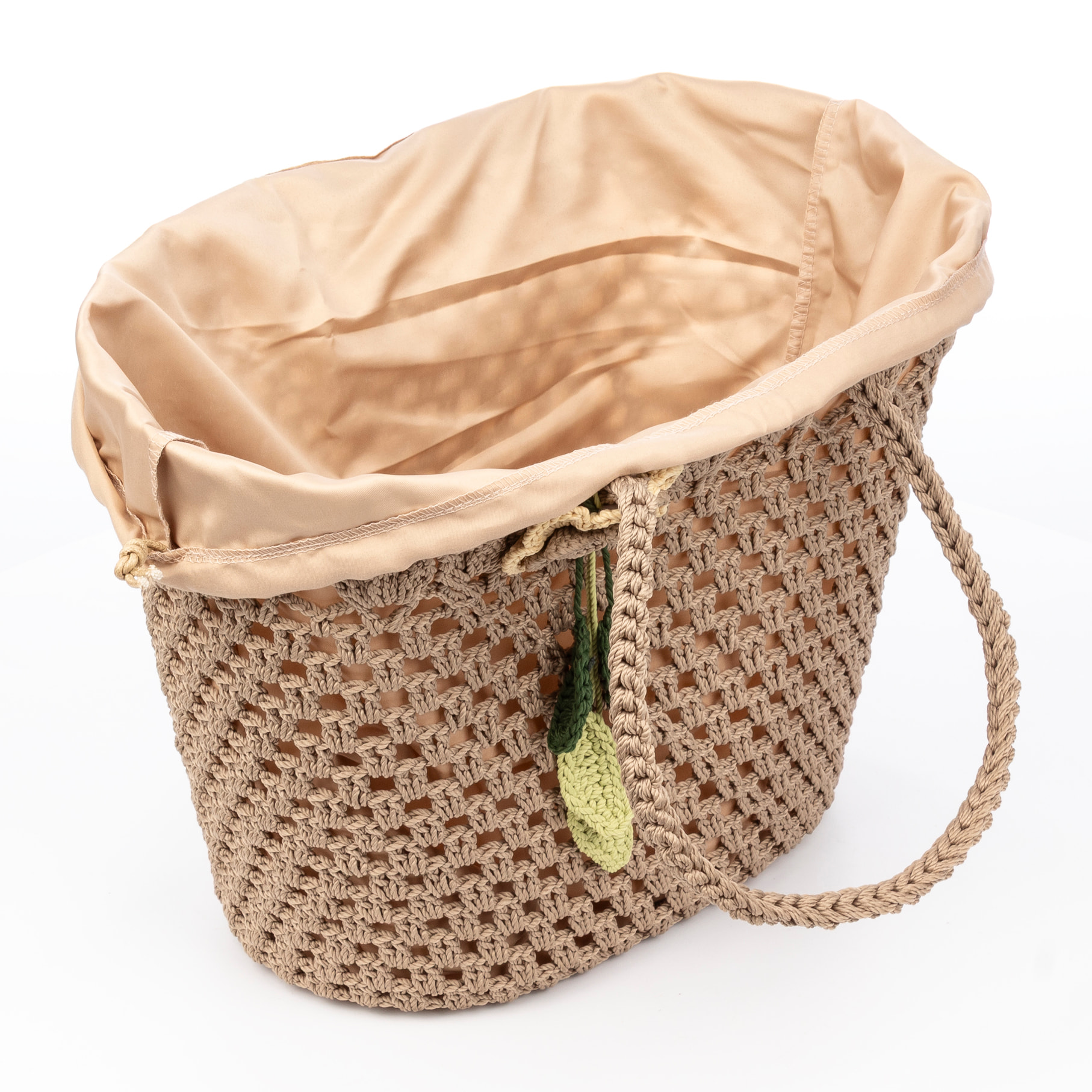 Zeccone bolso de hombro mujer. Fabricado en algodón, con borla decorativa.