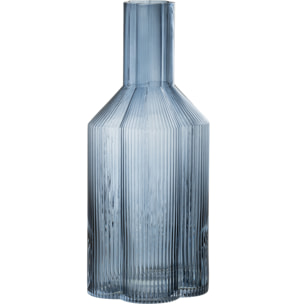 J-Line carafe Fiore - verre - bleu foncé