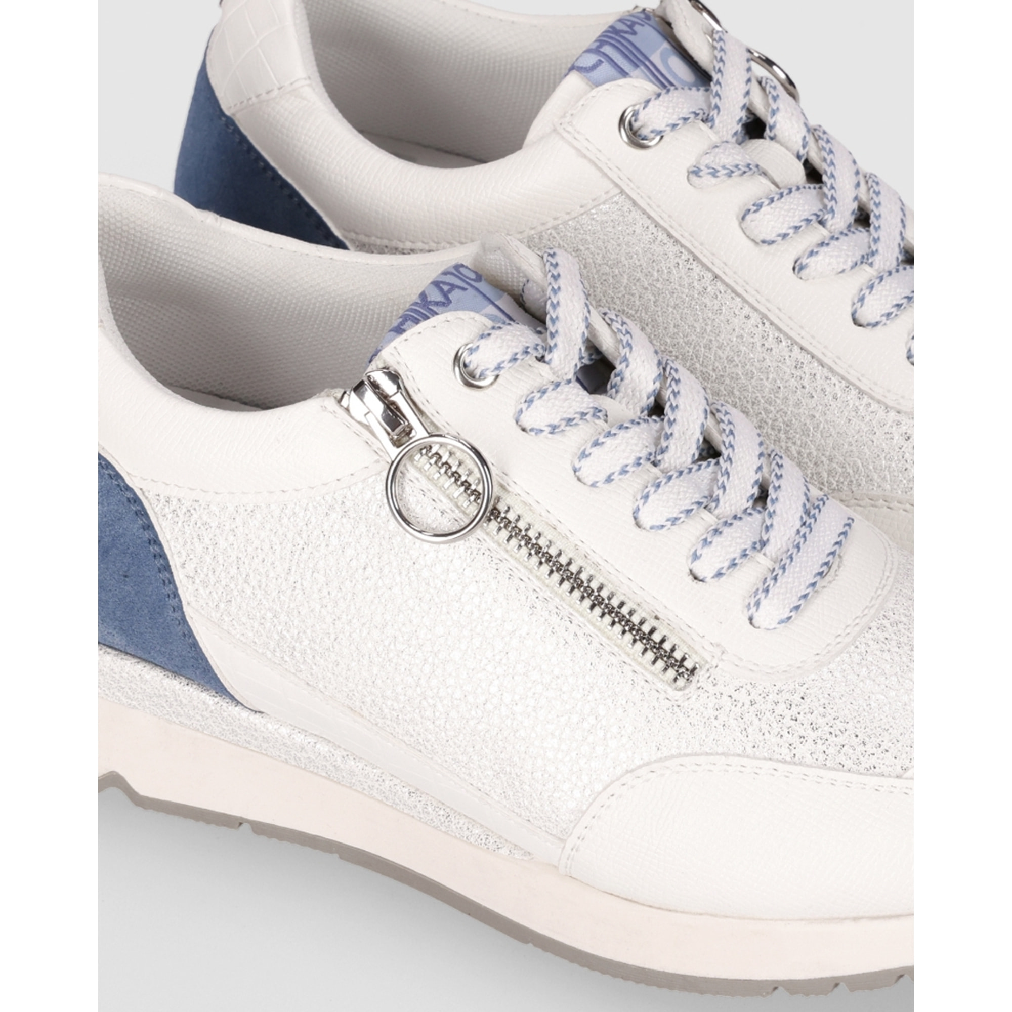 Deportivos de Piel Sintética - Jeans - Tacón: 4 cm