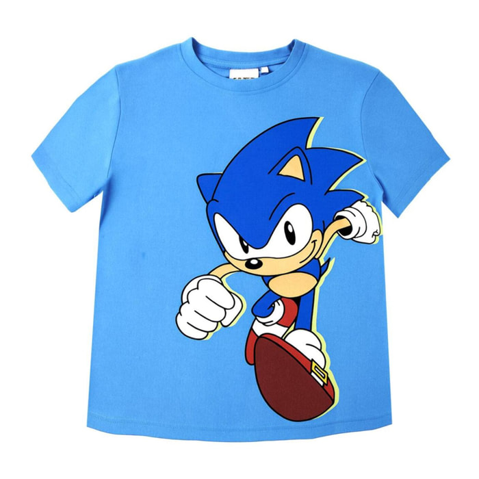 Camiseta Corta Sonic - Color Azul
