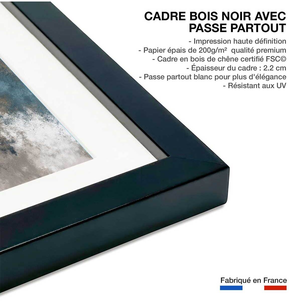 Affiche Arc Alto Affiche + cadre en bois - Noir