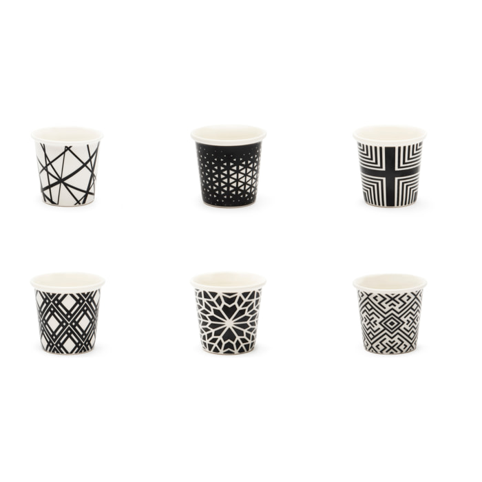 Set 6 Verres à Café Excelsa – Emily, New Bone China Multicolore