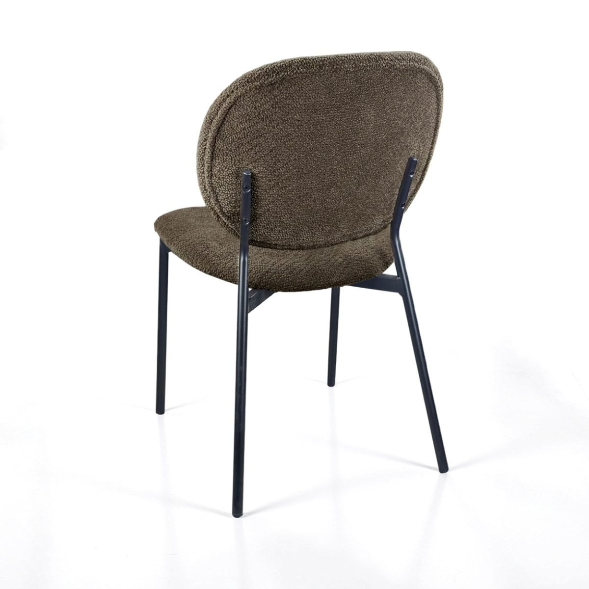 Lot de 2 chaises de salle à manger Tomasucci WERZA, en tissu, marron, 58 × 47 × 81 cm