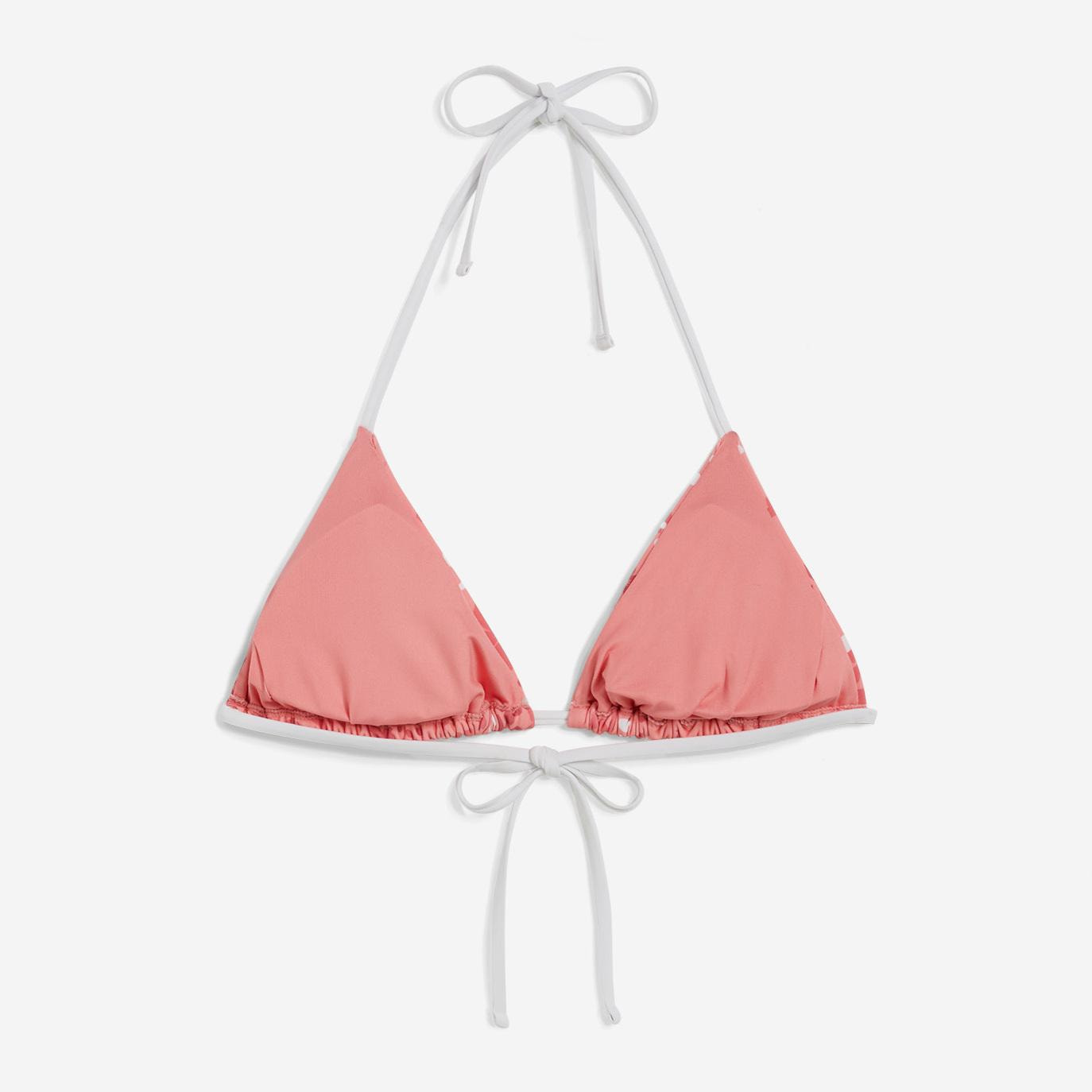 Top bikini a triangolo stampa floreale all over