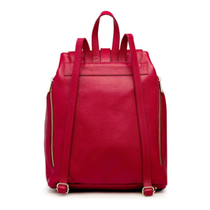 Borse Donna colore Rosso-in pelle Made in Italy 33x36x11cm