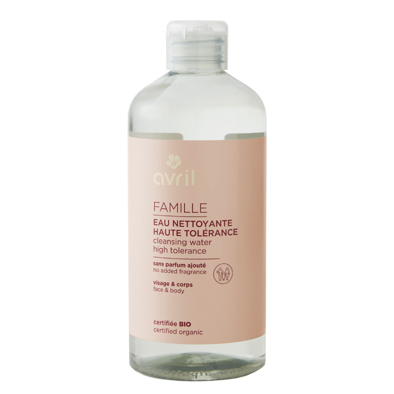 Eau Nettoyante Visage et Corps - Eau Nettoyante Haute Tolérance 500ml - Certifié Bio