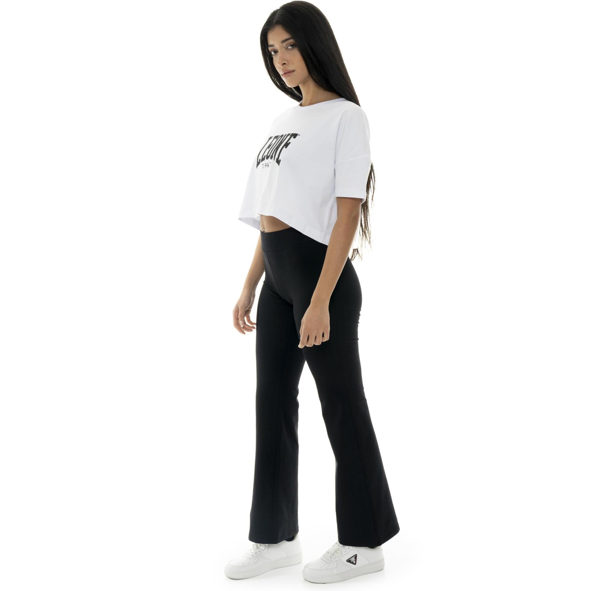 T-shirt da donna cropped Leone Basic