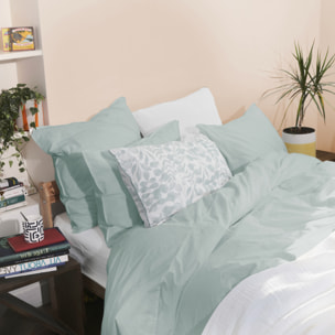 Housse de couette en percale de coton lavé, DOUCEUR LAVÉE