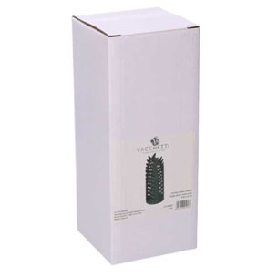 Portabicchiere in metallo foglia d'alloro verde scuro tondo cm ø8h20