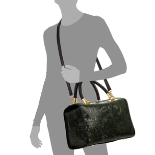 Catena Bolso tote Mujer.Piel auténtica Gamuza Grabado Arabesco