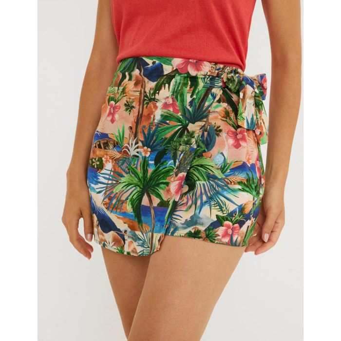Falda Pantalón Multicolor - Ella