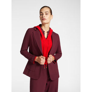 Elena Mirò - Blazer de punto Milano - Burgundy