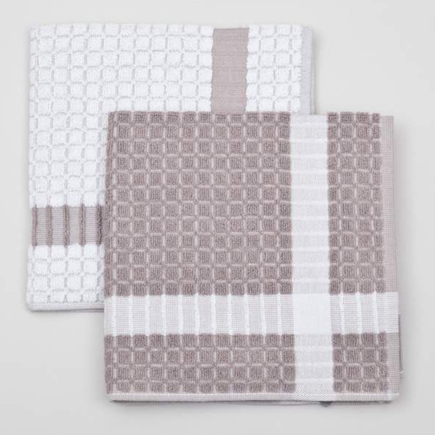 Set 2 trapos Sam color marron tostado 100% Algodón