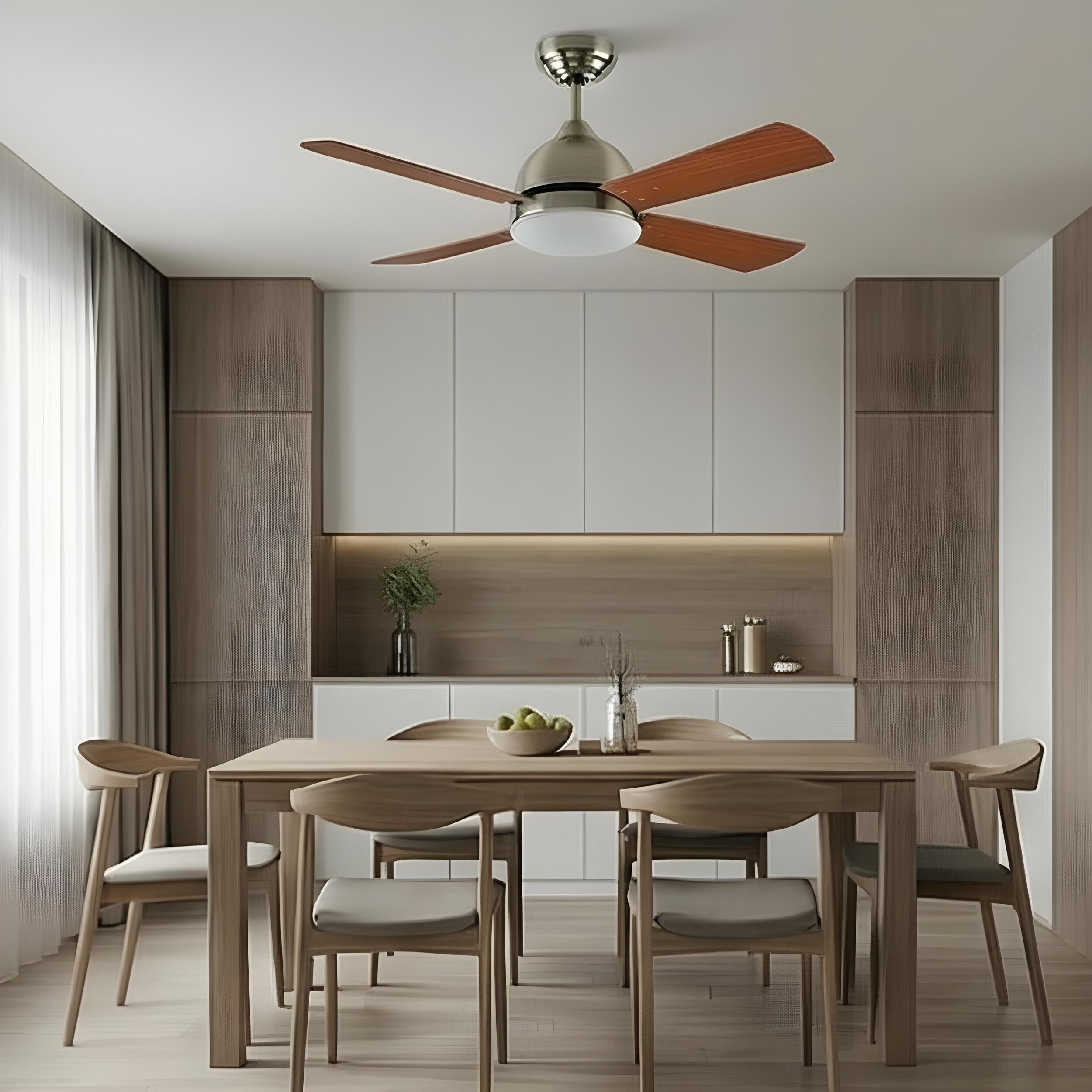 Forlight Ventilador IP20 Borneo E27 15W Patiné Teca