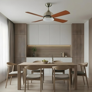 Forlight Ventilador IP20 Borneo E27 15W Patiné Teca