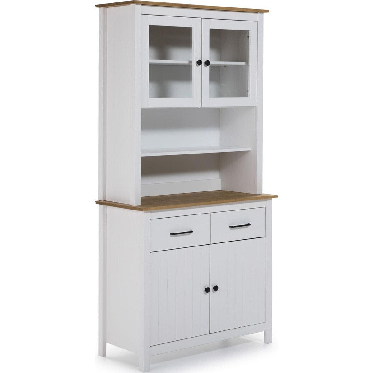 Vaisselier 4 portes 2 tiroirs en bois massif - IDA