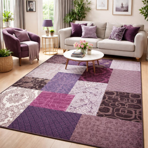Petit tapis d'entrée motif ethnique patchwork