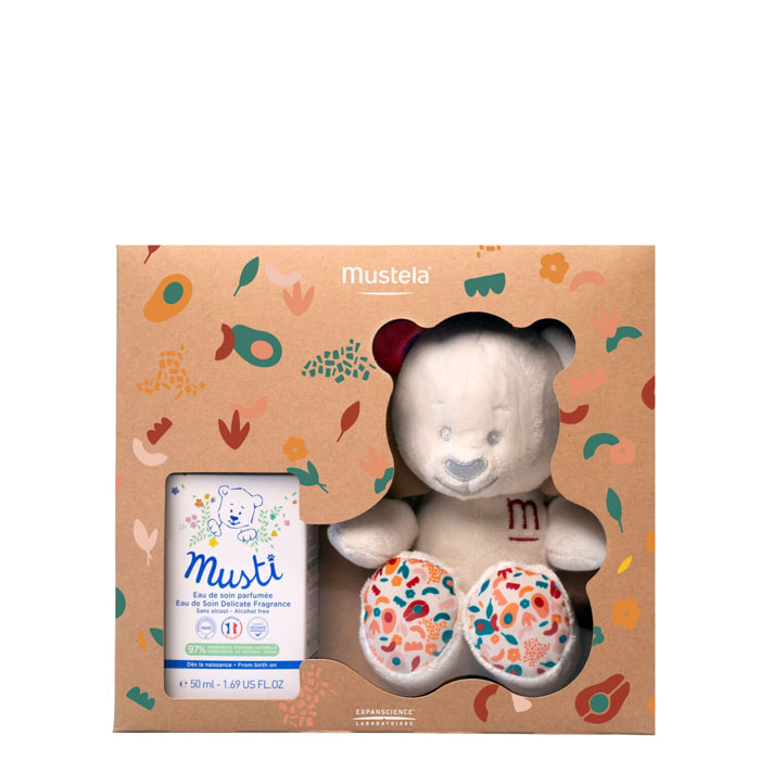 Bébé Musti - Coffret Eau de Soin Parfumée 50 ml + Peluche