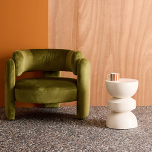 Table d'appoint, bout de canapé, table de chevet métal Ø32 x H43,5cm ASSA