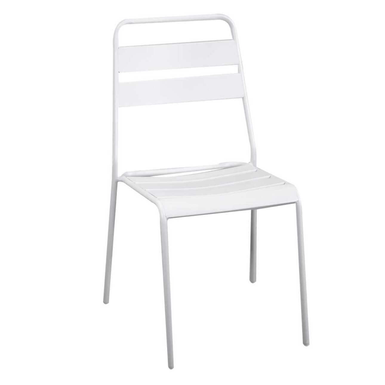 Sedia Rovigo Vacchetti in metallo bianco cm50x54h42/87