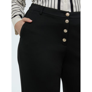 Fiorella Rubino - Pantalones Wide Leg en tejido scuba - Negro