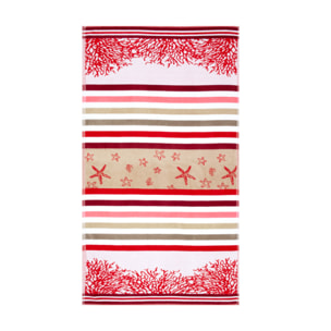 Telo Mare Spugna Jacquard Spiaggia Disegno Queensland