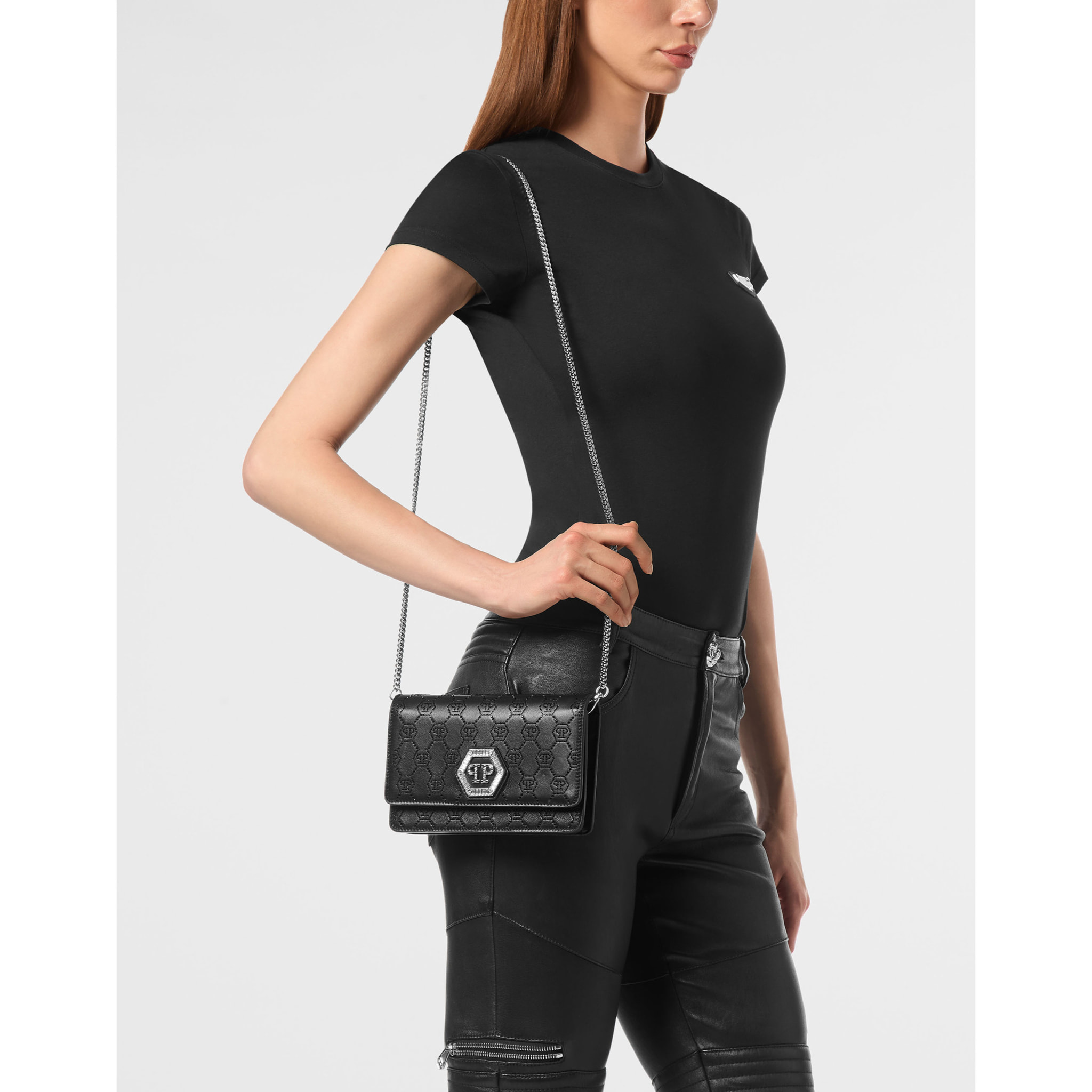 PHILIPP PLEIN Flap Bag HEXAGON