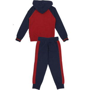 Tuta da bambino, cappuccio, full zip e logo piccolo Basic
