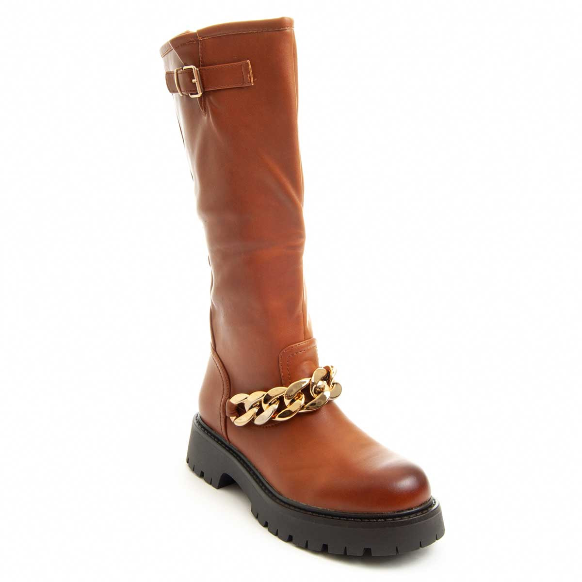 Botas de Plataforma - Marron - Altura: 4 cm