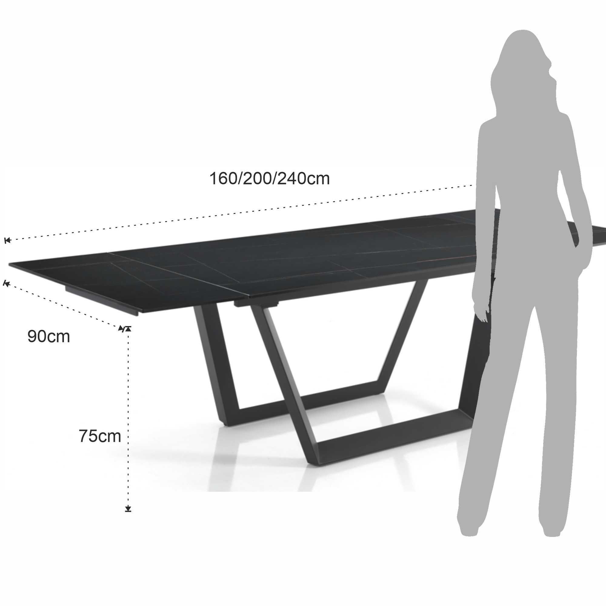 Tomasucci Table extensible RAUL 2 Noir