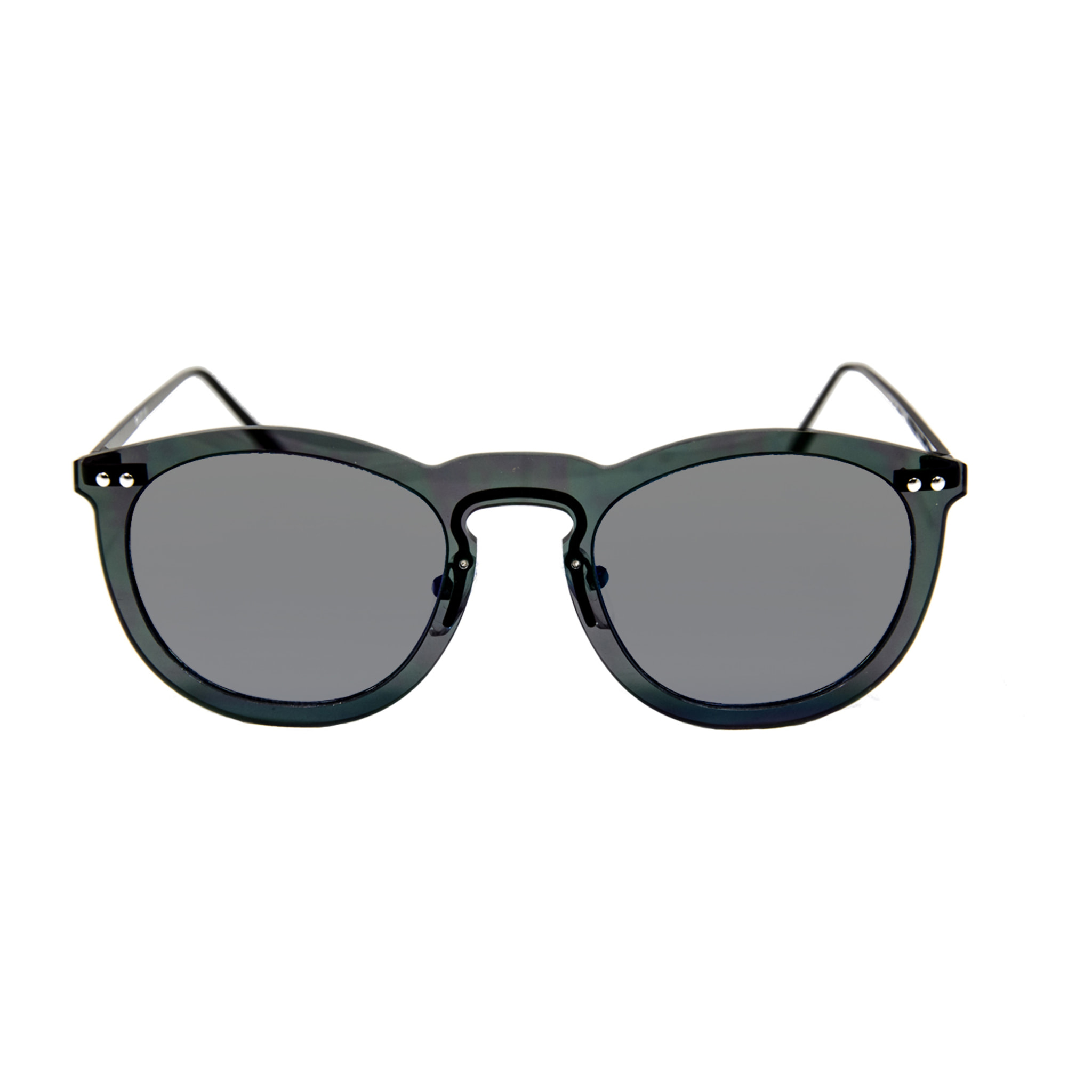 Gafas de sol PALO ALTO HELSINKI - Negro transparente / De espejo plateada y patillas de metal negro mate