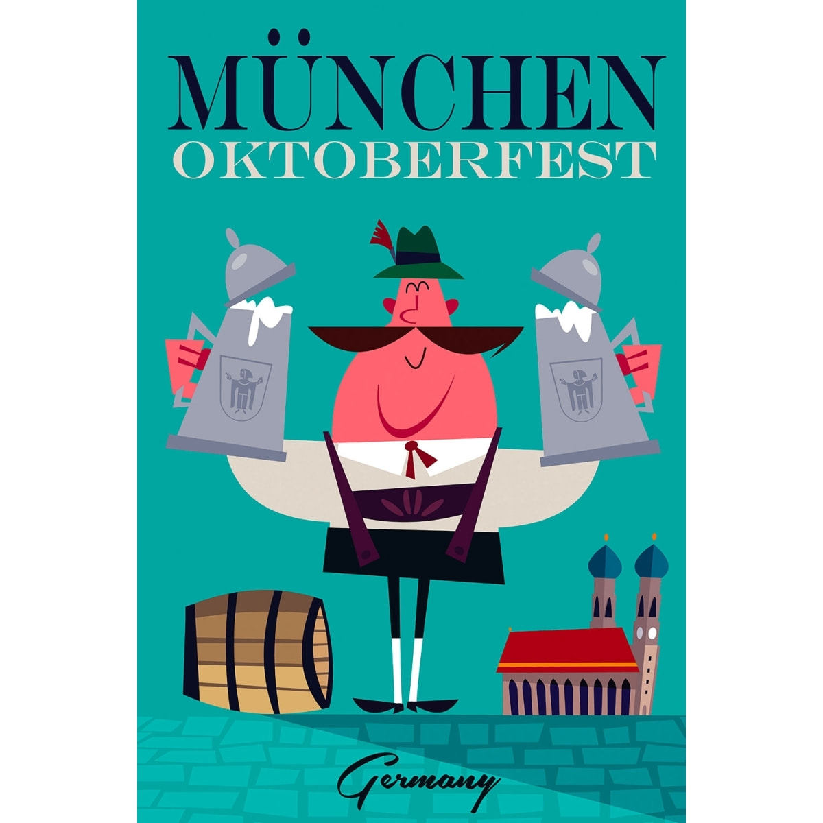 Tableau retro munchen Tableau alu Dibond