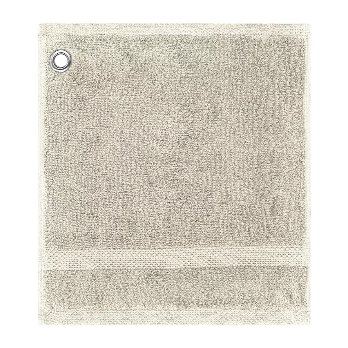 Carre avec oeillet pur coton 550 g/m² uni ivoire Elea ivoire