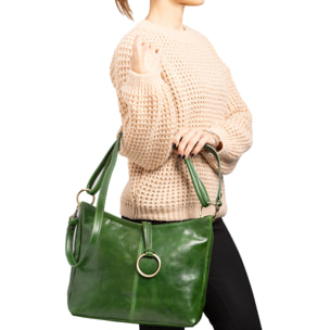 Borsa a spalla  da donna In Vera pelle Made in Italy 29x32x11 cm