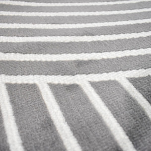 Tapis salon et chambre tissé motif arc-en-ciel COTU