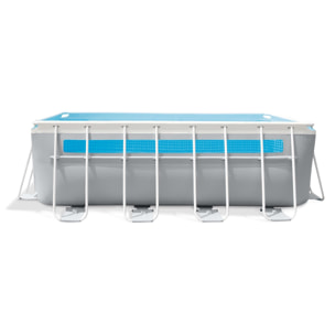 Intex Piscina Fuori Terra Prisma Frame Clearview Rettangolare, con Pompa Filtro 2006 L/h, Scaletta e Teli, P