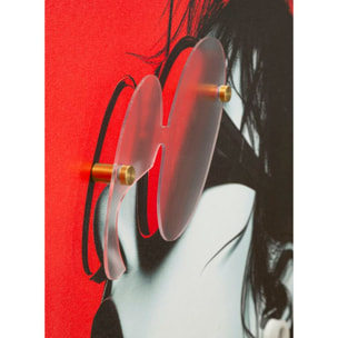 STAMPA C/LED SU TELA PSYCO -B- CM 60X3,5X90 (APPLICAZIONE 3D ACRILICO)